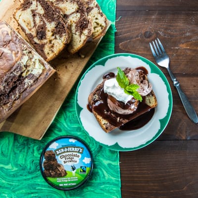 Zwei Zutaten Eiscreme-Brot