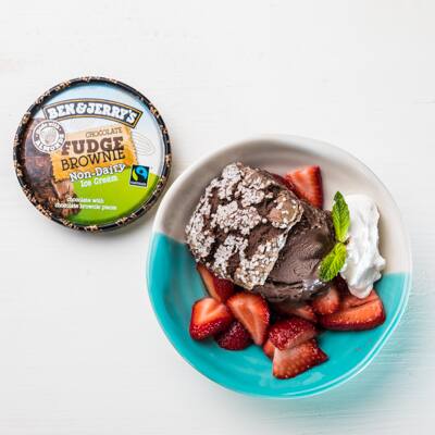 Veganer Schokoladen-Erdbeer-Mürbekuchen