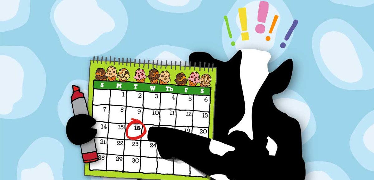 Kalender zum Free Cone Day
