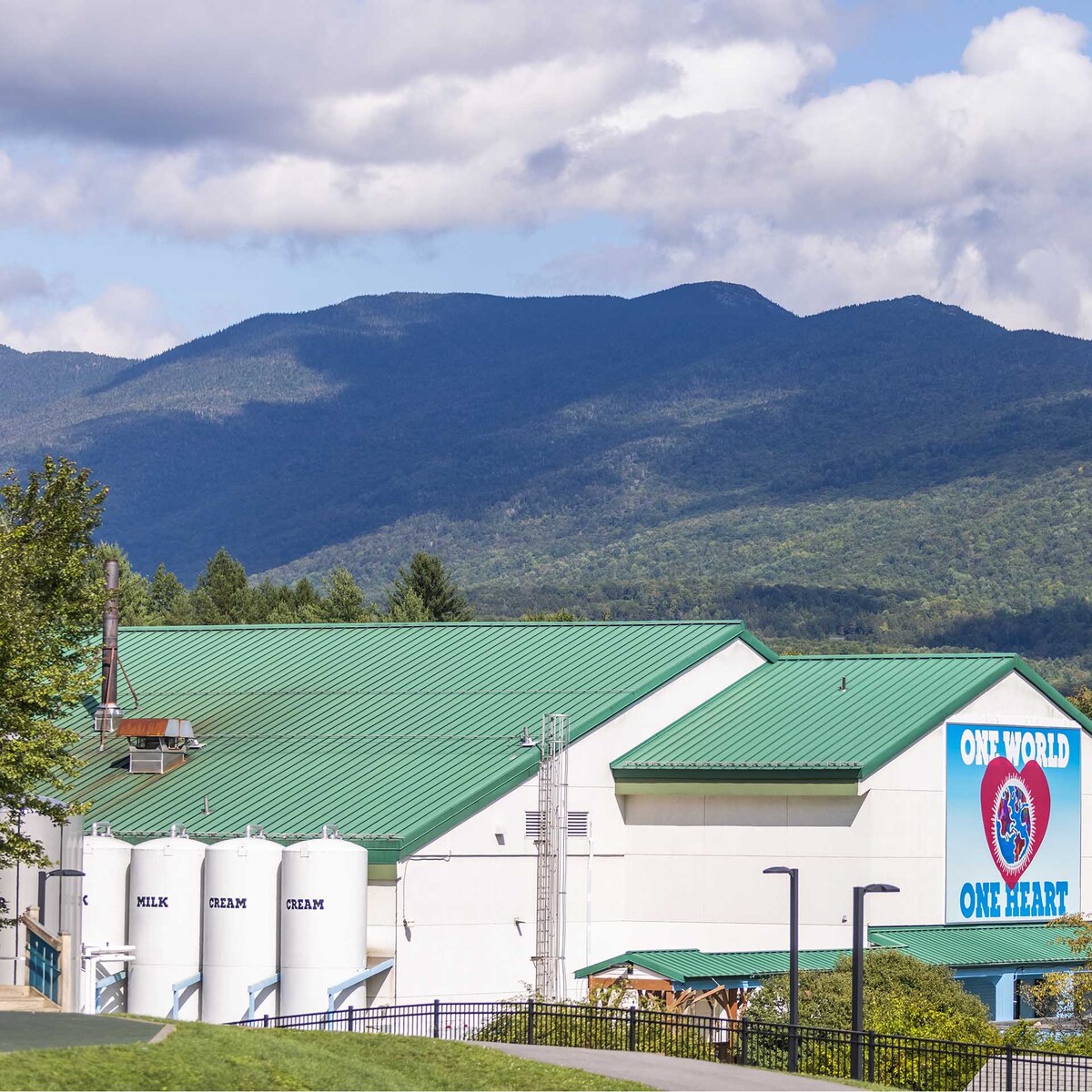 Außenansicht einer Ben & Jerry’s Fabrik